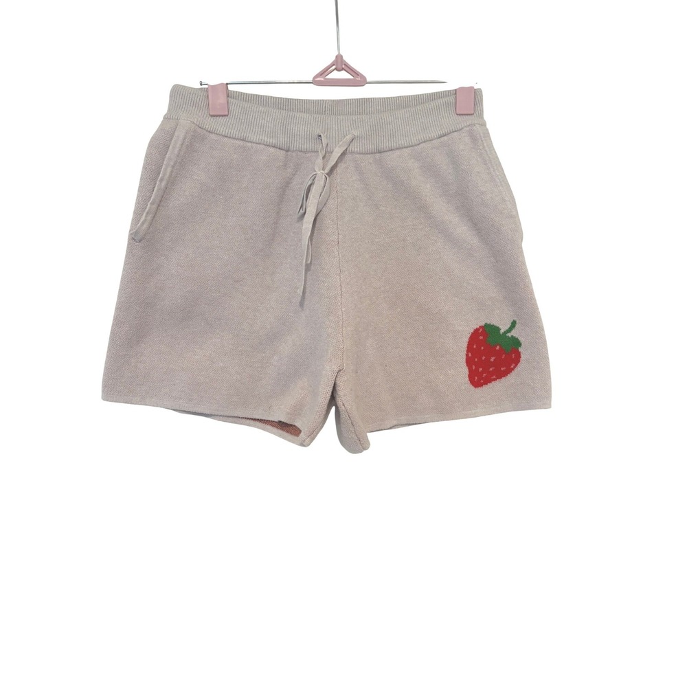 Kate Spade X Target sz S strawberry cozy elastic waist‎ drawstring shorts J